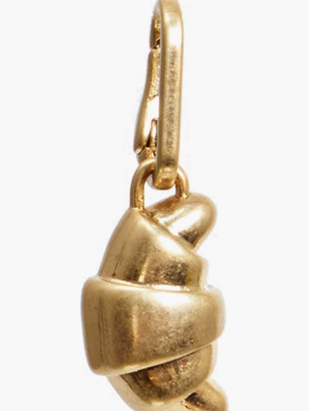 Clare V. Vintage Gold Croissant Charm